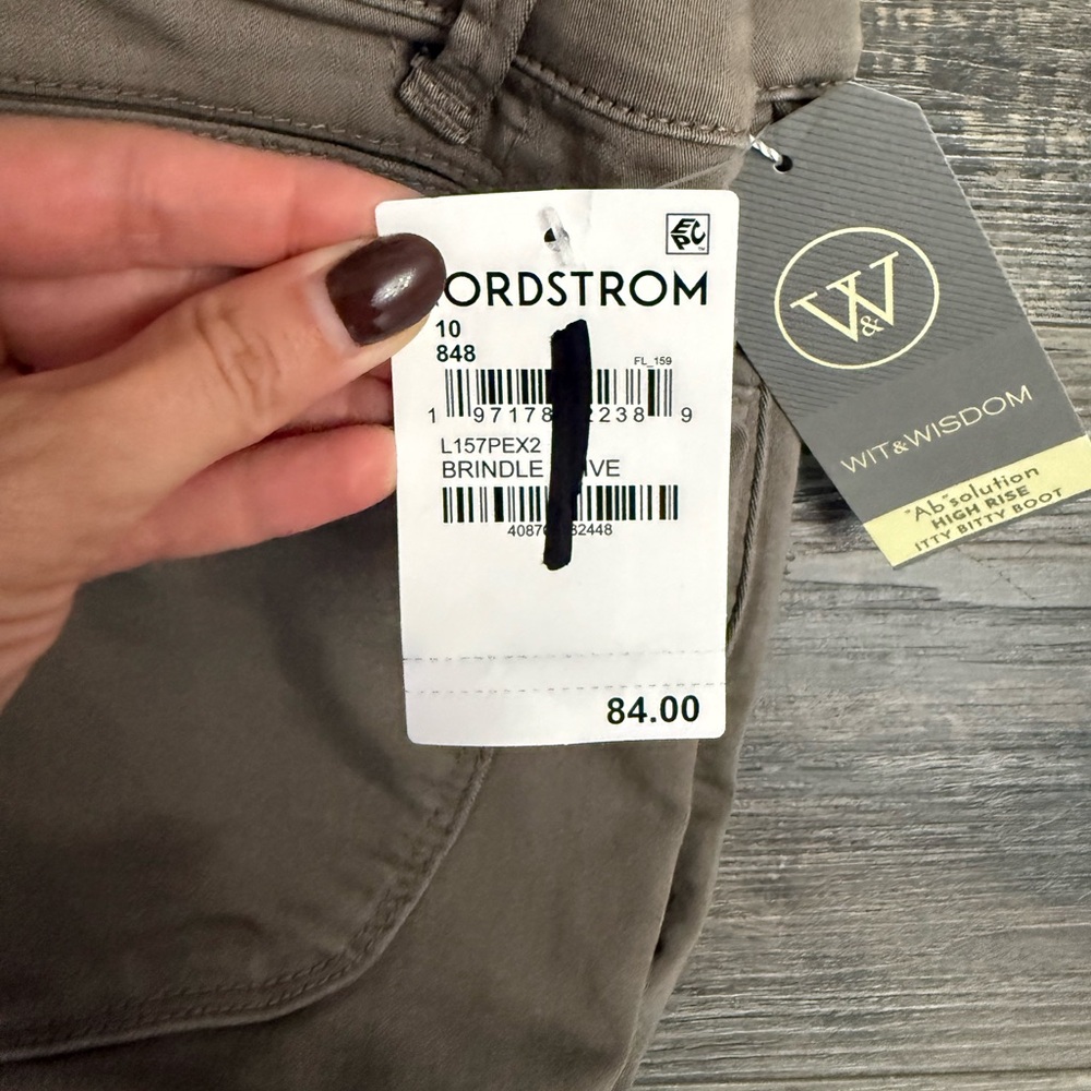 NWT WIT & WISDOM Tan Straight-Leg Pants - Picture 3 of 3